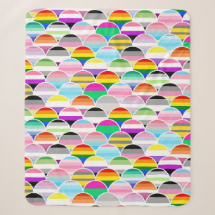 LGBTQIA+ Queer gewellte Pride-Flaggen-Fans Sherpadecke