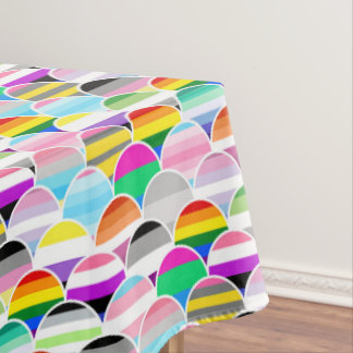 LGBTQIA+ Queer Scalloped Pride Flag Fans Tischdecke