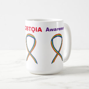 LGBTQIA Rainbow Awareness Ribbon Angel Coffee Tass Kaffeetasse