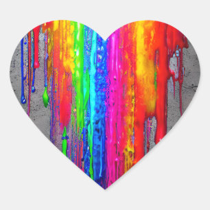 LGBTQIA+ Regenbogen Herz-Aufkleber