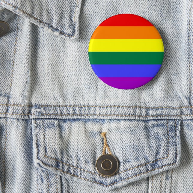 LGBTQIA+-Regenbogenfarbenflagge Button (Von Creator hochgeladen)