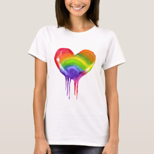 LGBTQIA+ Regenbogenherz T-Shirt