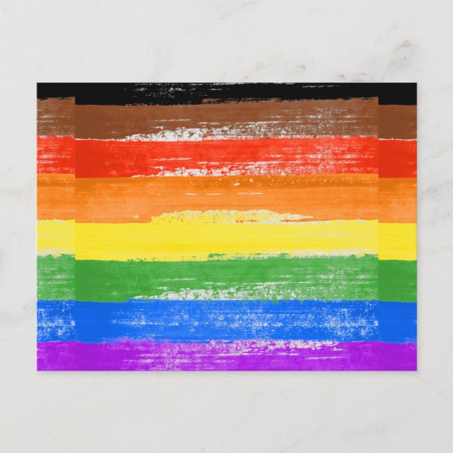 LGBTQIA+-Stolperfarbe Postkarte (Vorderseite)