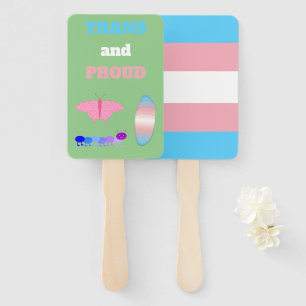LGBTQIA Transgender Pride Raupe zum Schmettern Fächer