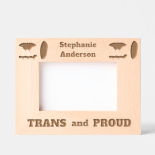 LGBTQIA Transgender Pride Raupe zum Schmettern Geätzte Rahmen