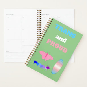 LGBTQIA Transgender Pride Raupe zum Schmettern Planer