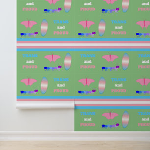 LGBTQIA Transgender Pride Raupe zum Schmettern Tapete