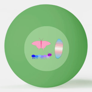 LGBTQIA Transgender Stolz Raupe zu Schmetterling Tischtennisball