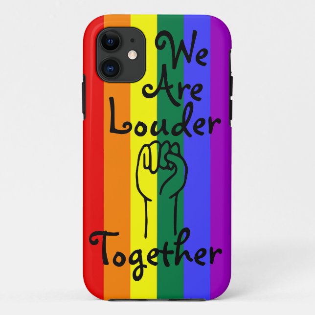 LGBTQIA+ Wir sind zusammen lauter Case-Mate iPhone Hülle (Rückseite)