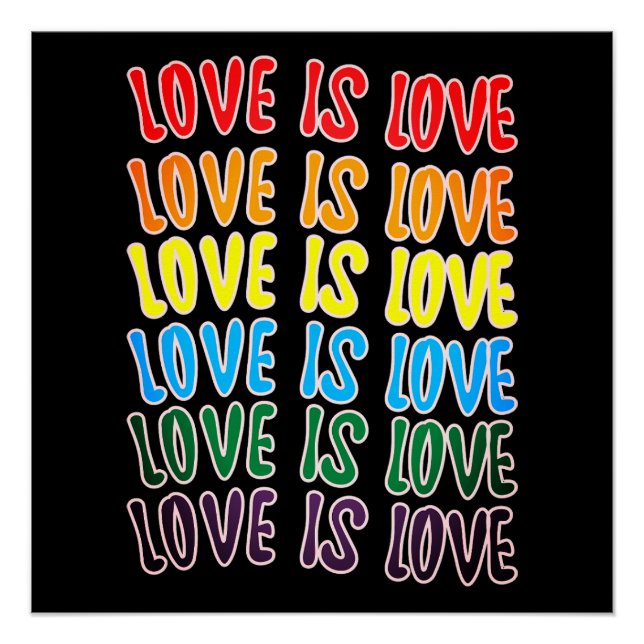 LgbtqLove ist Liebe Typografie Poster (Vorderseite)
