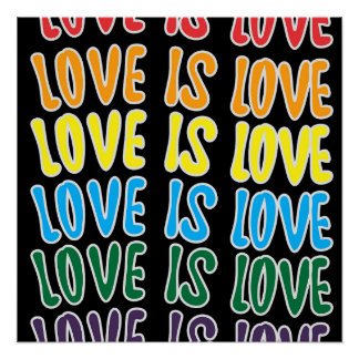LgbtqLove ist Liebe Typografie Poster