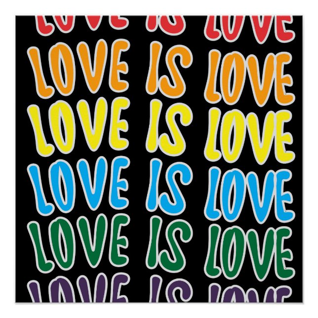 LgbtqLove ist Liebe Typografie Poster (Vorderseite)