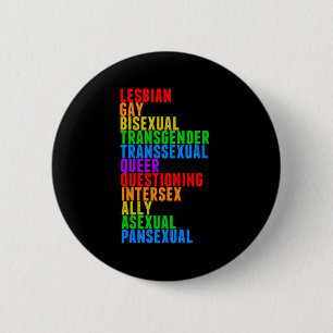 LGBTQQIAAP Gay Pride-Regenbogen Button