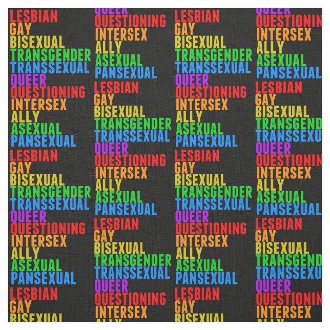 LGBTTQIAAP Pride Diversity Rainbow Acrostic Stoff (Muster)