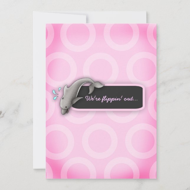 LGC| Flippin'Out Girl Babydusche Einladung (Vorderseite)