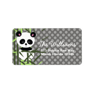 LGC   Flüchtige Blick A Boo Panda Adressaufkleber