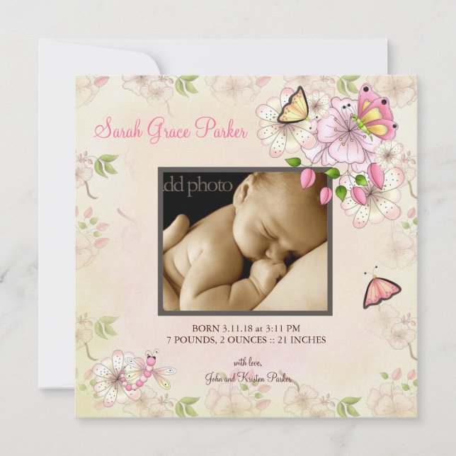 LGC | Garden Baby Ankündigung (Vorderseite)