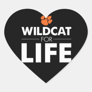 LGHS Wildcat zum Thema Lebenses Herz Herz-Aufkleber