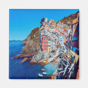 LGR035 RIOMAGGIORE, Cinque Terre, Italien, Kühlsch Magnet
