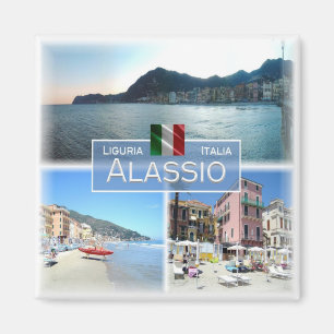 LGR054 ALASSIO - Mosaic - Liguria - Italy - Fridge Magnet