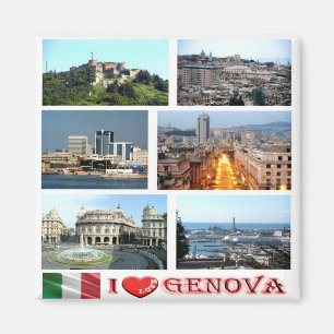 LGR145 GENOA I Liebe, Ligurien, Italien, Kühlschra Magnet
