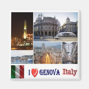 LGR147 GENOA I Liebe, Italien, Kühlschrank Magnet