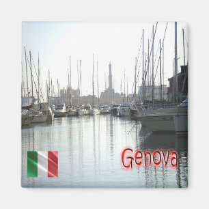 LGR148 GENOA Port, Ligurien, Italien, Kühlschrank Magnet
