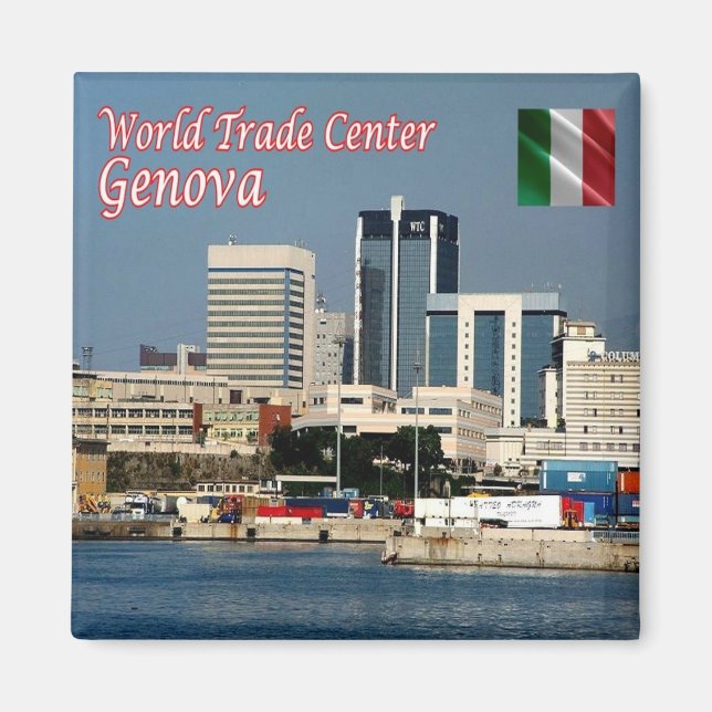 LGR159 GENOA, World Trade Centre, Kühlschrank Magnet (Vorne)