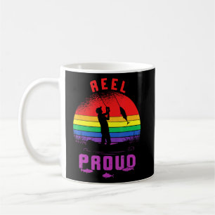 LGt Fischen Rollen stolz Gay Angler Retro Que Pri Kaffeetasse
