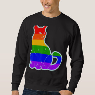 LGt Gay Pride Cat Purride Cat Lgbtq Männer Frauen Sweatshirt
