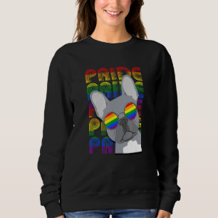 LGt Gay Pride Französischer Bulldog-Regenbogen-Fla Sweatshirt