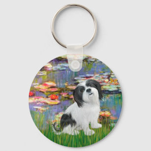 Lhasa Apso 2 - Lilien 2 Schlüsselanhänger