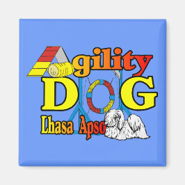 Lhasa Apso Agility Geschenke Magnet