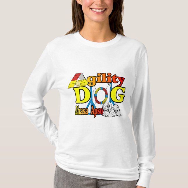Lhasa Apso Agility Geschenke T-Shirt (Vorderseite)