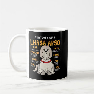 Lhasa Apso Anatomy Funny Dog Mama Vater Geschenk S Kaffeetasse