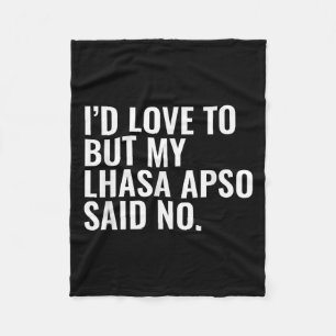 Lhasa Apso Besitzer Id Liebe to Aber Haustier Hund Fleecedecke