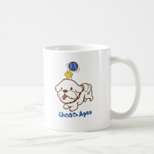 Lhasa apso bubu und kleine Hühnerguagua Kaffeetasse