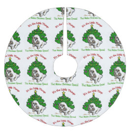 Lhasa Apso Christmas Polyester Weihnachtsbaumdecke