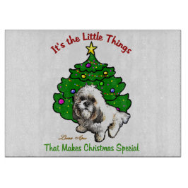 Lhasa Apso Christmas Schneidebrett