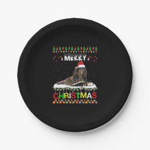 Lhasa Apso Christmas Tree Light Pajama Xmas Dog Pappteller