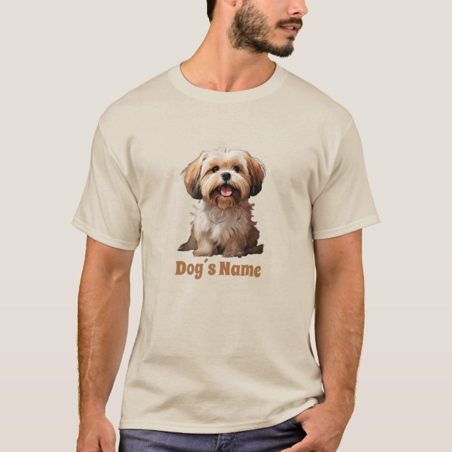 Lhasa Apso Color Silhouette T-Shirt (Vorderseite)