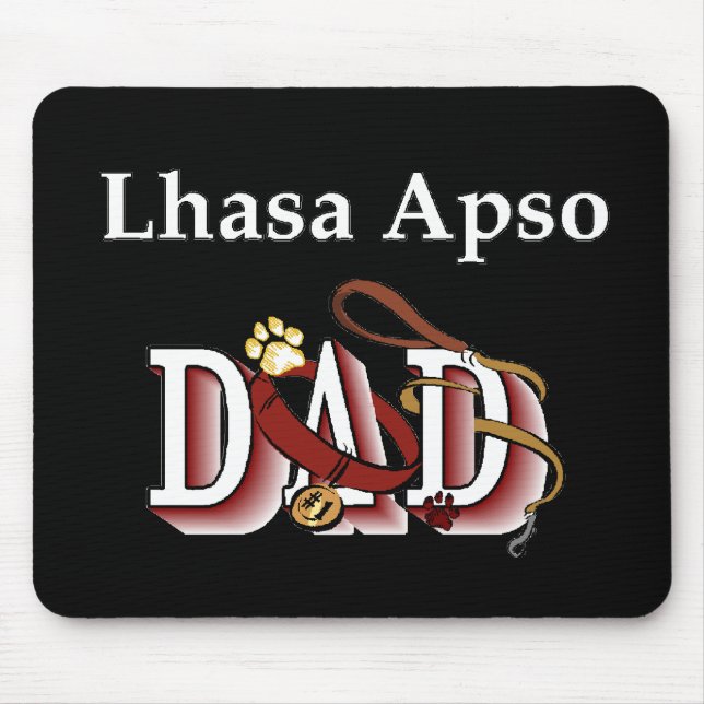 Lhasa Apso Dad Gifts Mousepad (Vorne)