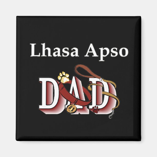 Lhasa apso dad Magnet (Vorne)