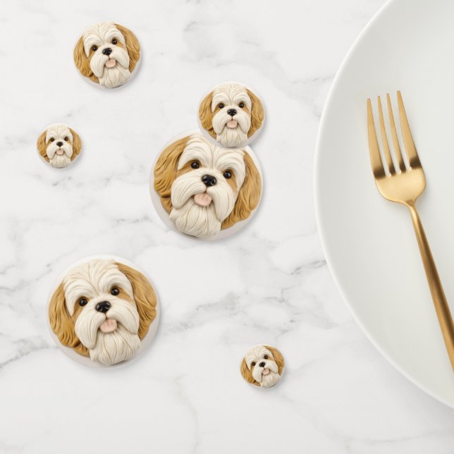 Lhasa Apso Dog 3D Inspiriert Konfetti (Gruppe)