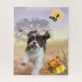 Lhasa Apso Dog High Schwanz Zuhause Puzzle