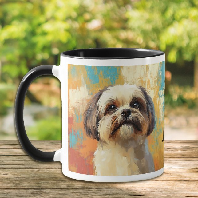 Lhasa Apso Dog Impressionistisch Paint Tasse (Von Creator hochgeladen)