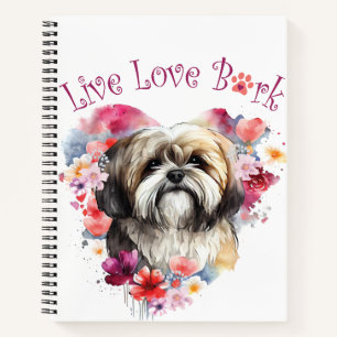 Lhasa Apso Dog Mama Floral Notizbuch
