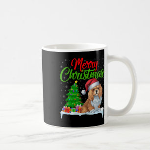 Lhasa Apso Dog Weihnachtsbaum Lichter Funny Xmas D Kaffeetasse
