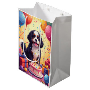 Lhasa Apso Geburtstagsfeier Mittlere Geschenktüte