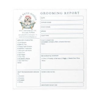 Lhasa Apso Grooming Salon Berichtsheft Notizblock